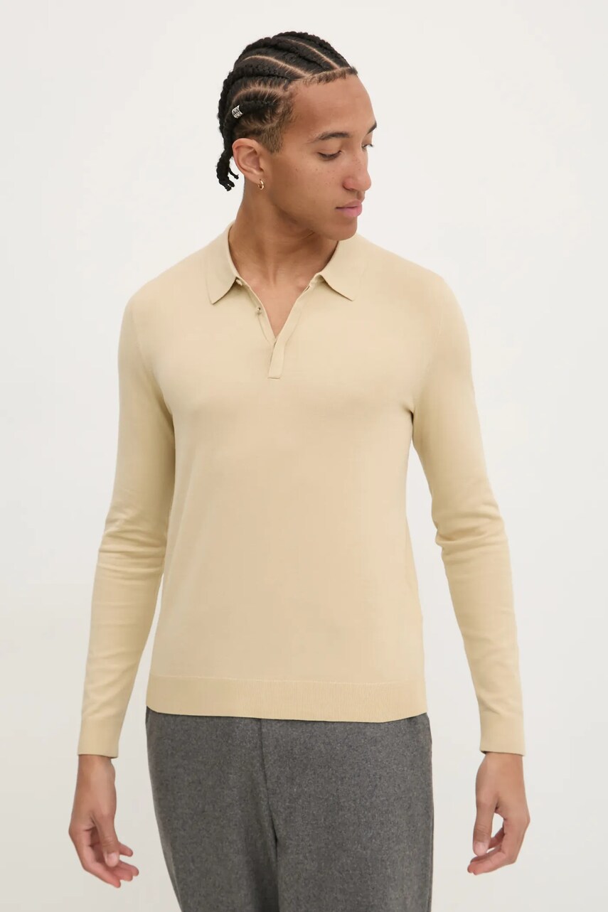 HUGO pulover barbati, culoarea bej, light, 50532050