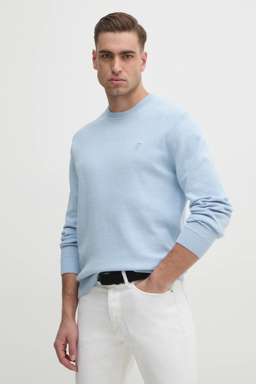 BOSS pulover de bumbac barbati, light, 50531574