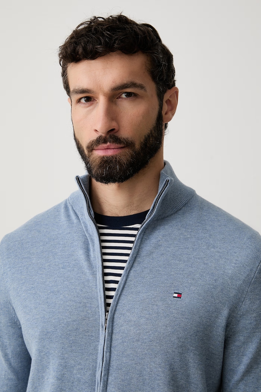 Tommy Hilfiger sveter na gombíky pánsky bavlnený
