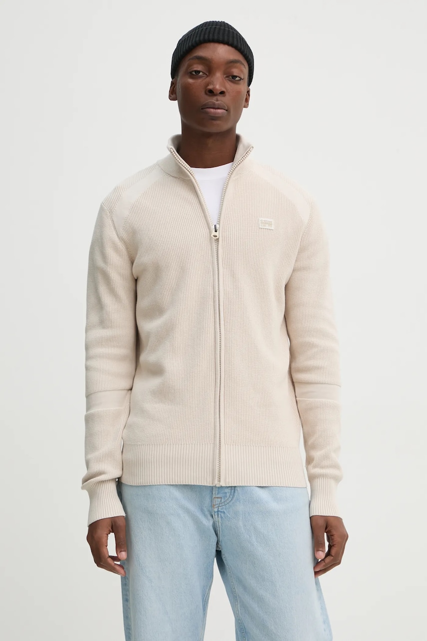 G-Star cardigan din bumbac culoarea bej, D25746-C868 - 0 | YEO