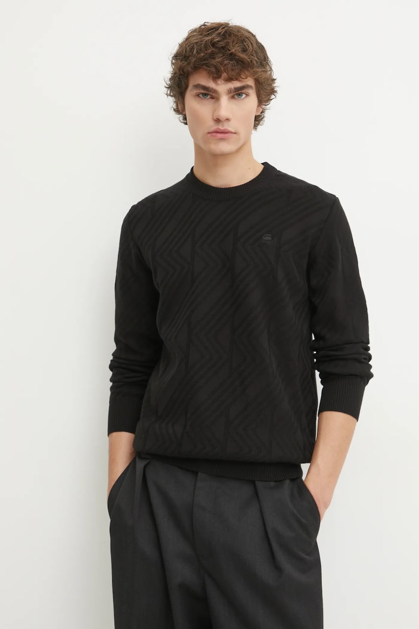 G-Star Raw pulover barbati, culoarea negru, light, D25108-C259 G-Star Raw pulover barbati, culoarea negru, light, D25108-C259