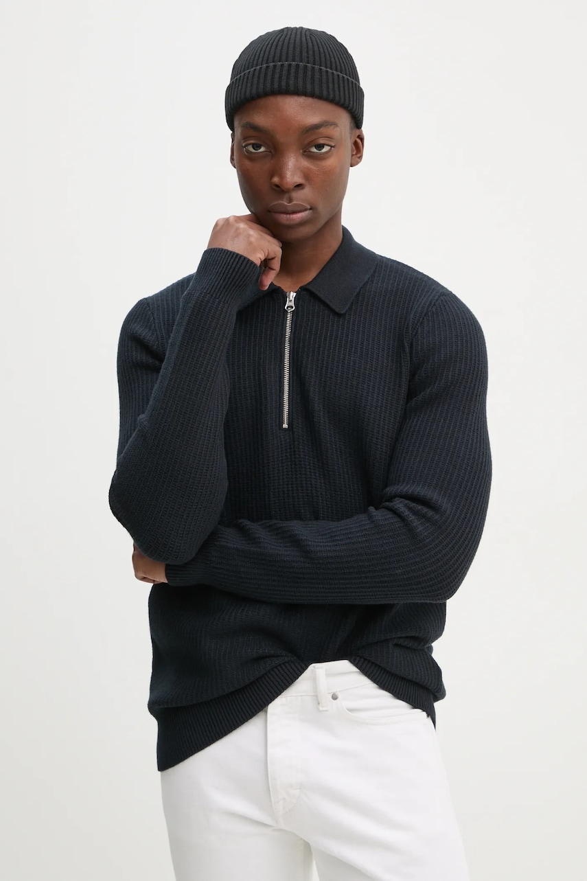 Samsoe Samsoe pulover barbati, culoarea albastru marin, light, M24400023