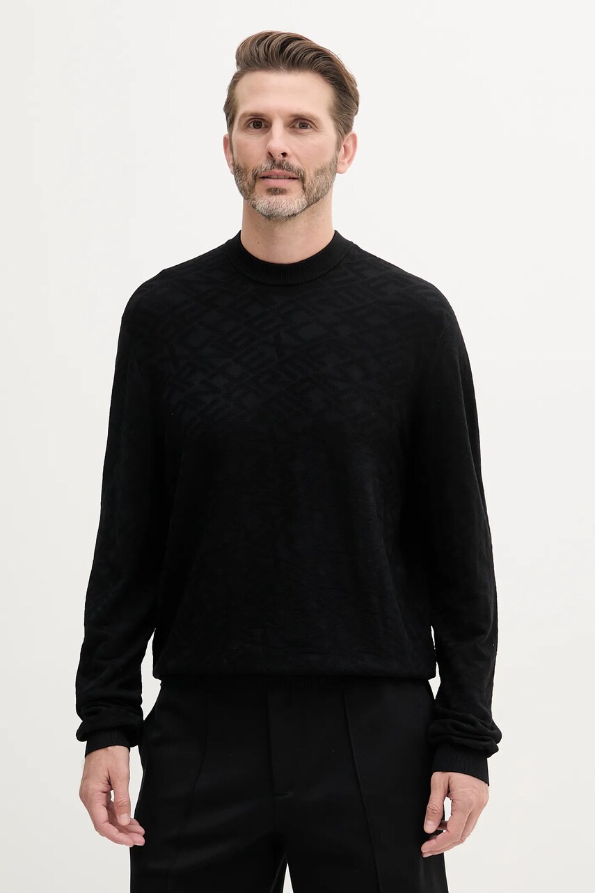 Levně Svetr Armani Exchange pánský, černá barva, XM000689 AF10454