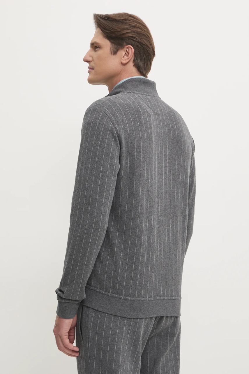 Βαμβακερή μπλούζα Hackett London χρώμα: γκρι, HM581309 φωτογραφία