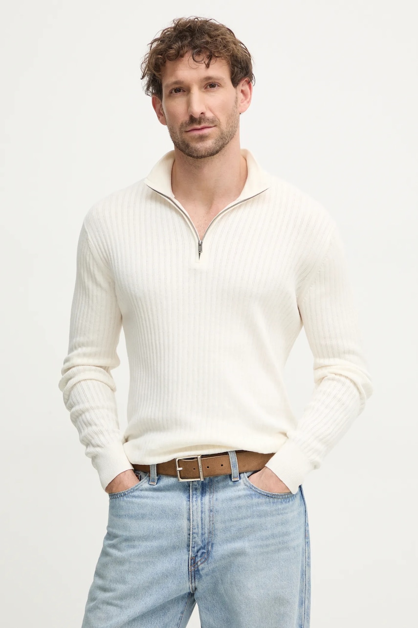 Hackett London pulover barbati, culoarea bej, light, HM703275 Hackett London pulover barbati, culoarea bej, light, HM703275