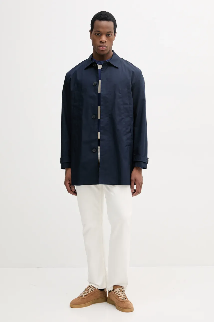 Хлопковый свитер United Colors of Benetton мужской цвет синий лёгкий 1098K109F Хлопковый свитер United Colors of Benetton мужской цвет синий лёгкий 1098K109F