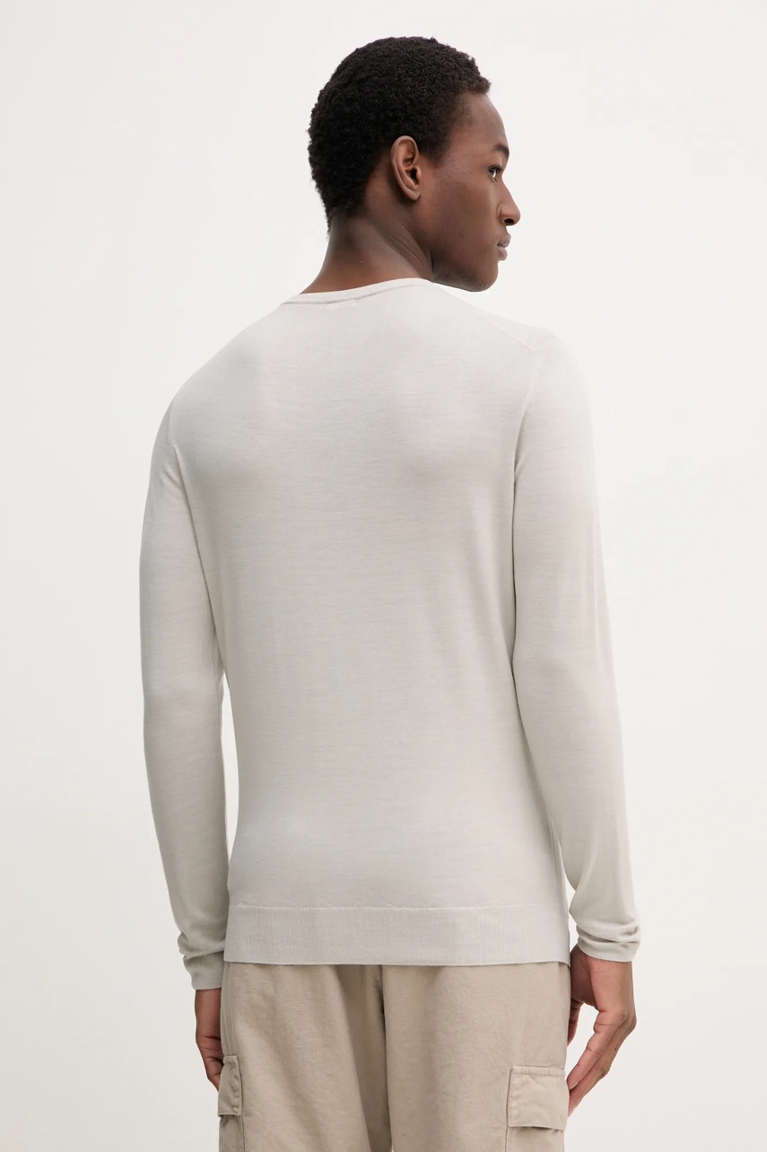 Μάλλινο πουλόβερ BARENA VENEZIA Camicia Mola ανδρικό, χρώμα: γκρι, KNU5111.429 φωτογραφία