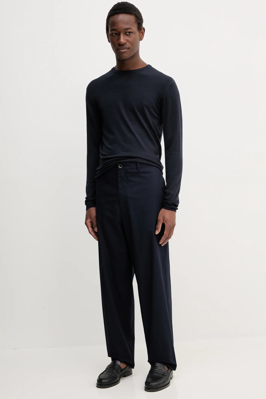 Μάλλινο πουλόβερ BARENA VENEZIA Camicia Mola ανδρικό, χρώμα: ναυτικό μπλε, KNU5111.429 φωτογραφία