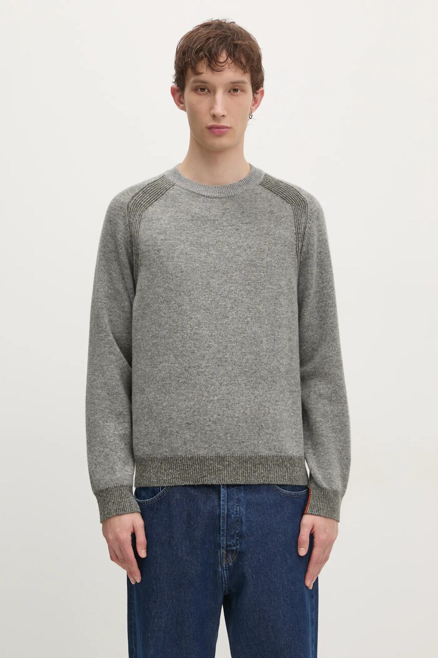 Levně Vlněný svetr Paul Smith pánský, šedá barva, M1R-246Z-P02585