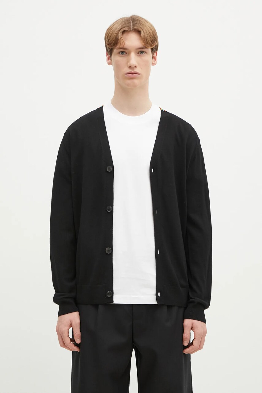 Paul Smith cardigan din lana culoarea negru, M1R-250Z-P02094