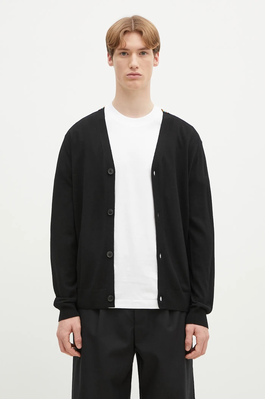 Paul Smith cardigan din lână culoarea negru, M1R-250Z-P02094