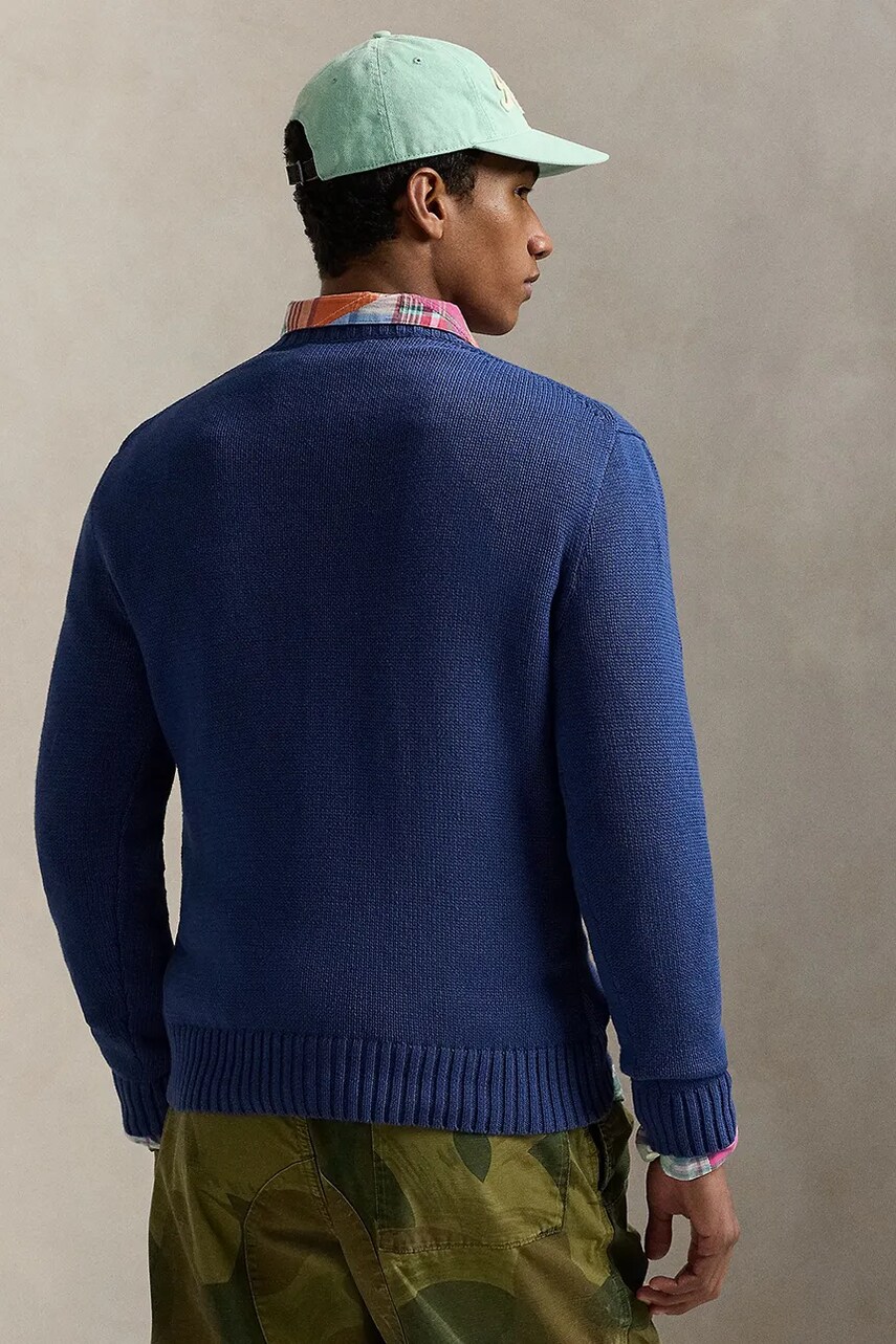 Хлопковый свитер Polo Ralph Lauren цвет синий 710964798 Хлопковый свитер Polo Ralph Lauren цвет синий 710964798