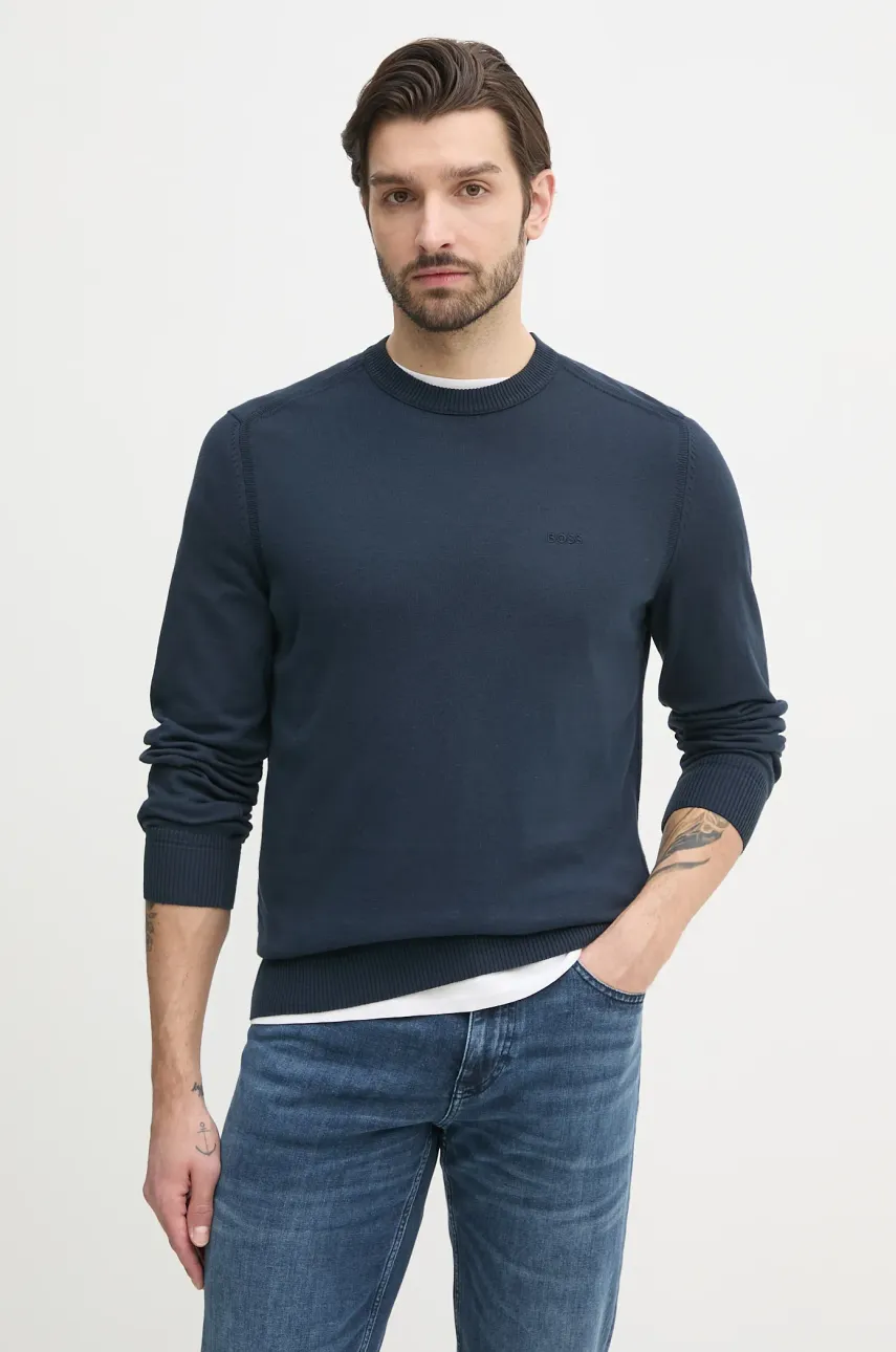 BOSS Orange pulover barbati, culoarea albastru marin, light, 50508766