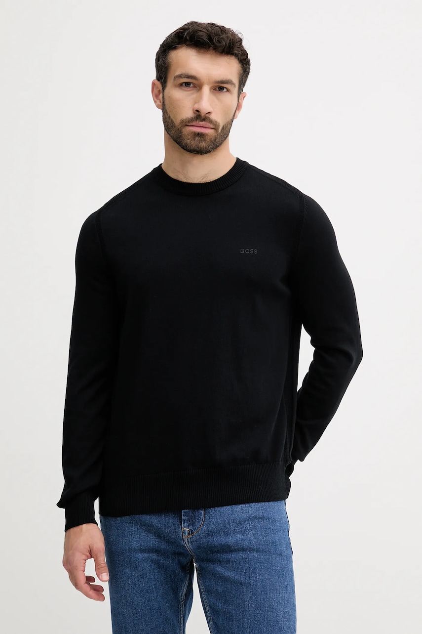 BOSS Orange pulover culoarea bleumarin, light, 50508766