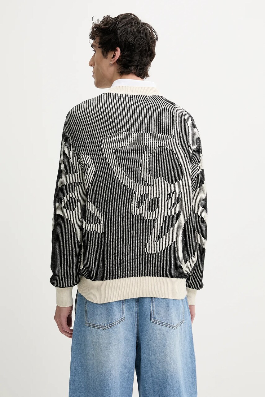 Desigual pamut pulóver SALAMANCA férfi, fekete, 25SMJF08 termék 2. képe