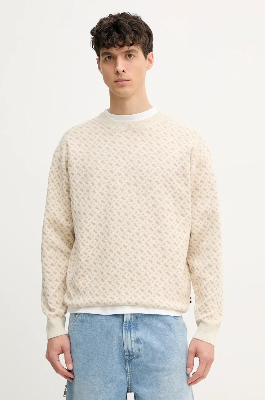 BOSS pulover bărbați, culoarea bej, 50537644