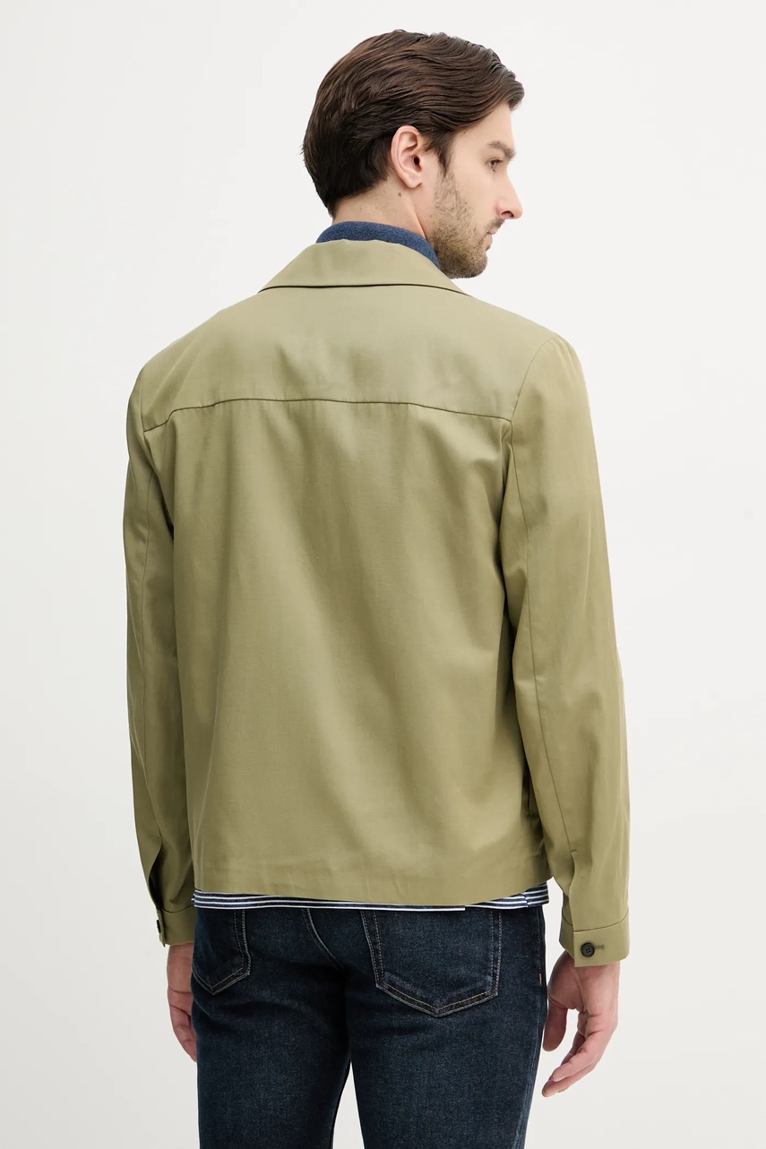 Σακάκι με λινό μείγμα Calvin Klein χρώμα: πράσινο, K10K114392 φωτογραφία