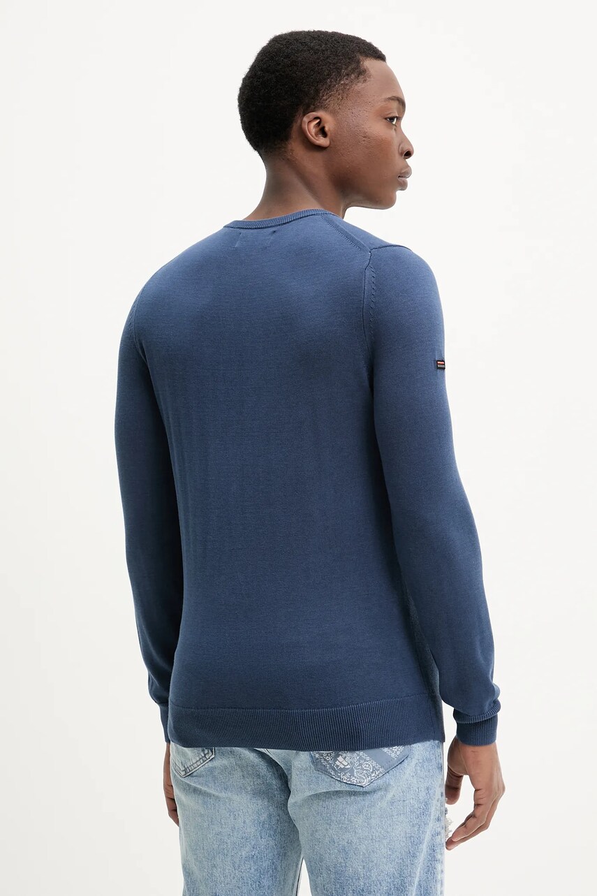 Superdry pulóver könnyű, férfi, sötétkék, M6110667A-C2Y termék 2. képe