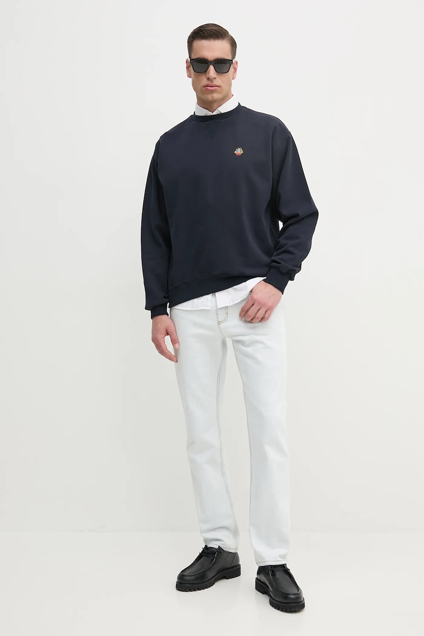 Кофта Bally мужская цвет синий однотонная MJE073 Кофта Bally мужская цвет синий однотонная MJE073