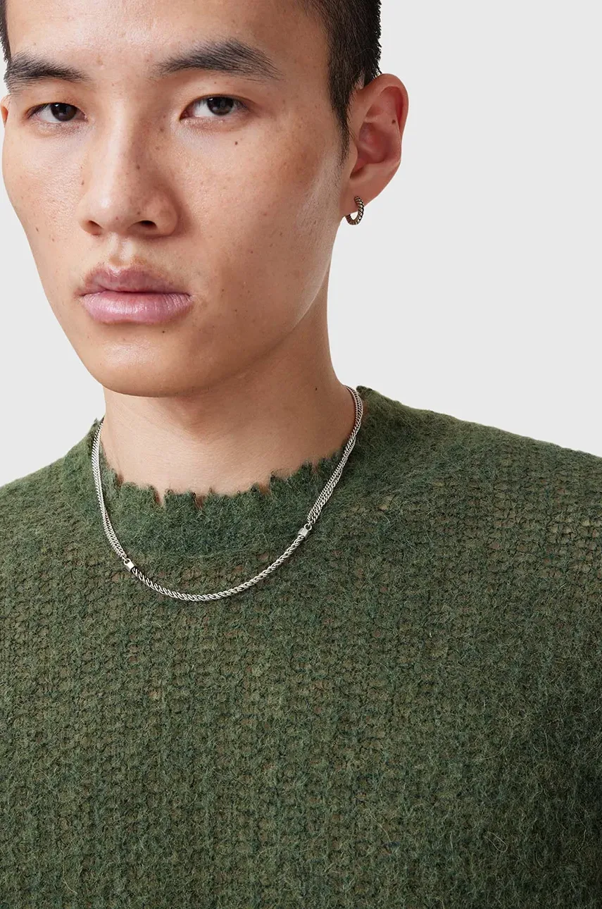 Свитер с примесью шерсти AllSaints BLEAKER мужской цвет зелёный лёгкий M013KC Свитер с примесью шерсти AllSaints BLEAKER мужской цвет зелёный лёгкий M013KC