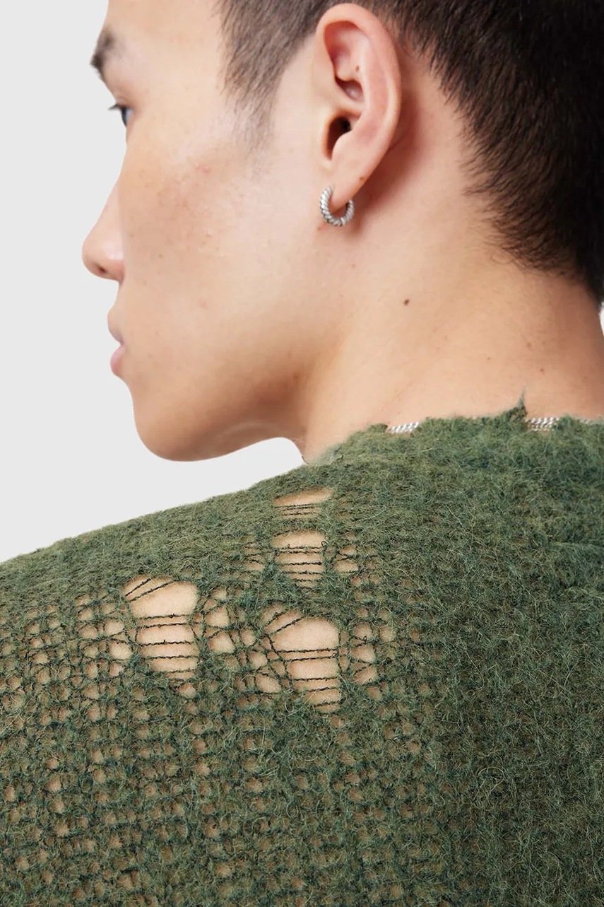 Svetr z vlněné směsi AllSaints BLEAKER (obrázek 4)