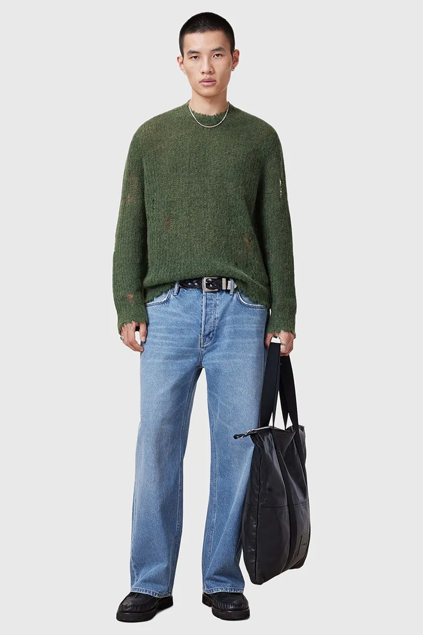 Svetr z vlněné směsi AllSaints BLEAKER (obrázek 7)