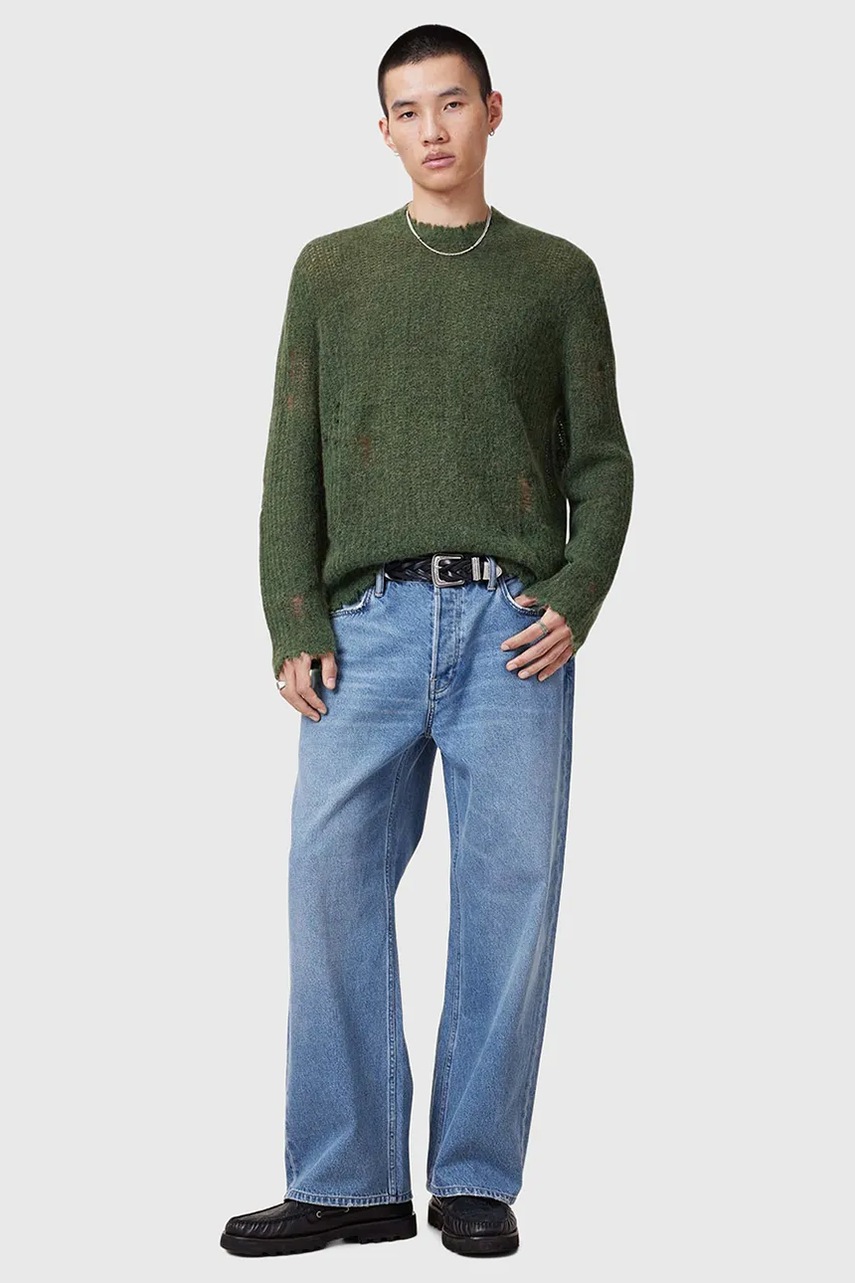 Svetr z vlněné směsi AllSaints BLEAKER (obrázek 8)