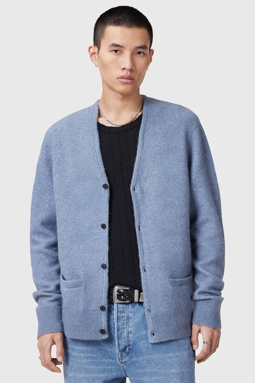 AllSaints cardigan din lana RENN barbati, M092KB
