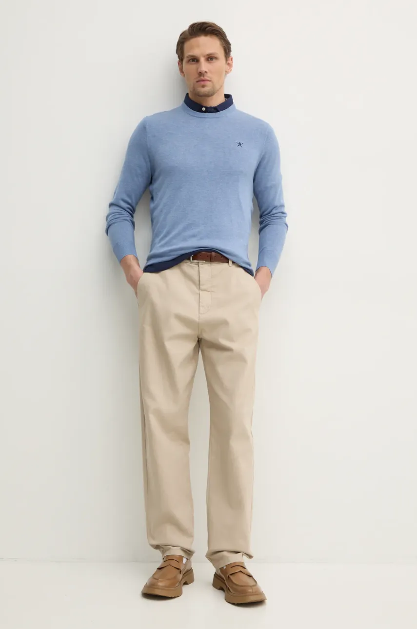 Свитер с примесью шелка Hackett London мужской лёгкий HM703312 Свитер с примесью шелка Hackett London мужской лёгкий HM703312