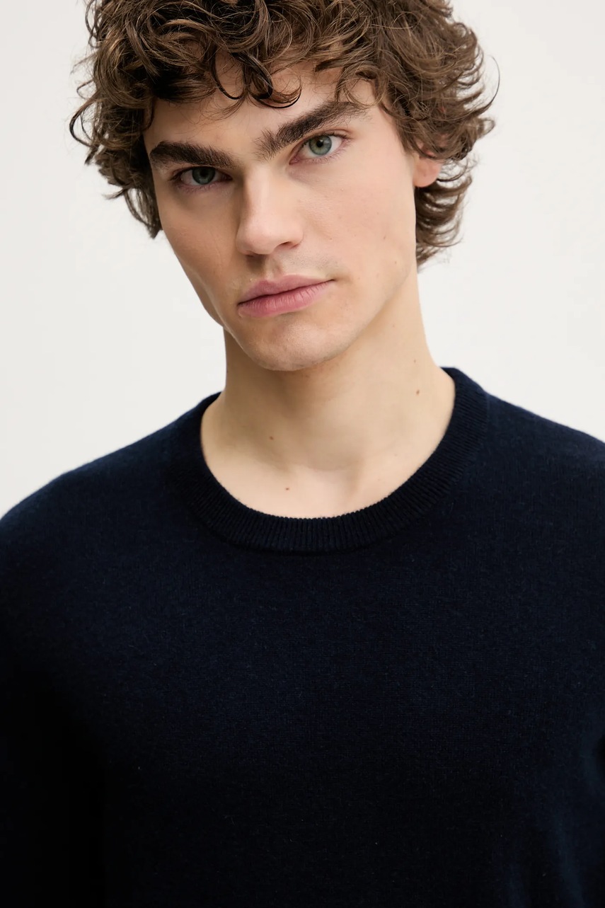 Πουλόβερ κασμίρ FROM FUTURE ανδρικό, χρώμα: ναυτικό μπλε, MPR00051 φωτογραφία