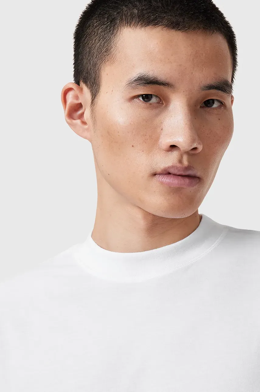 Хлопковый свитер AllSaints FINN мужской цвет белый M005JC Хлопковый свитер AllSaints FINN мужской цвет белый M005JC