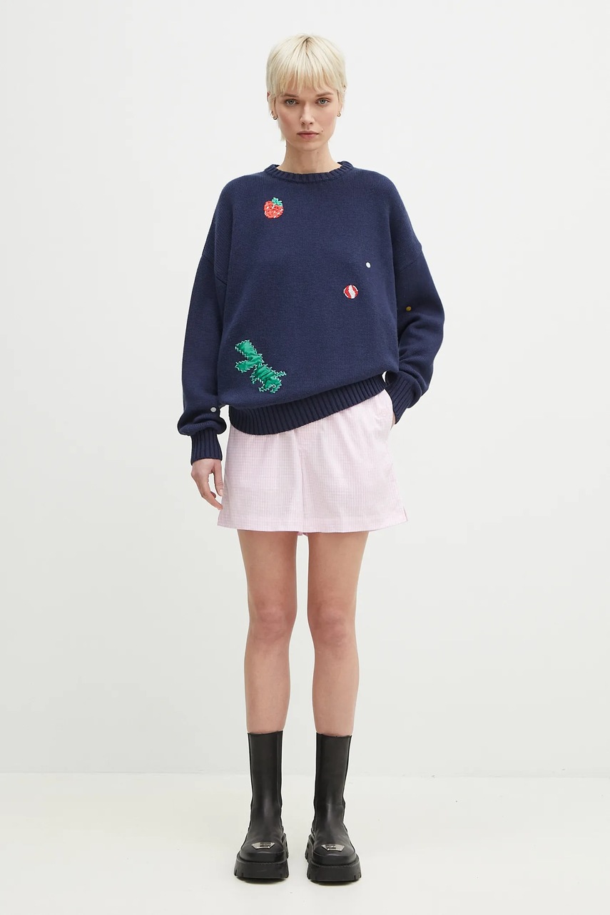 Πουλόβερ με προσθήκη μαλλιού Fiorucci Multipatch Dinosaur φωτογραφία