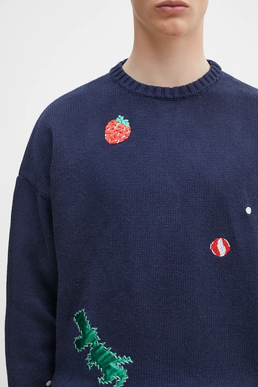 Πουλόβερ με προσθήκη μαλλιού Fiorucci Multipatch Dinosaur φωτογραφία