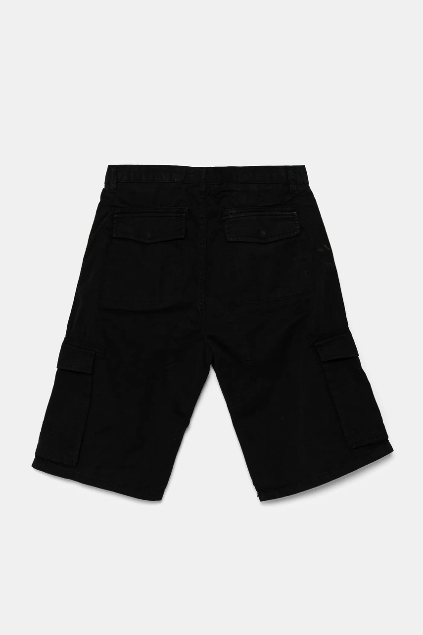 Детские хлопковые шорты Guess цвет чёрный  L5RD03 WH304