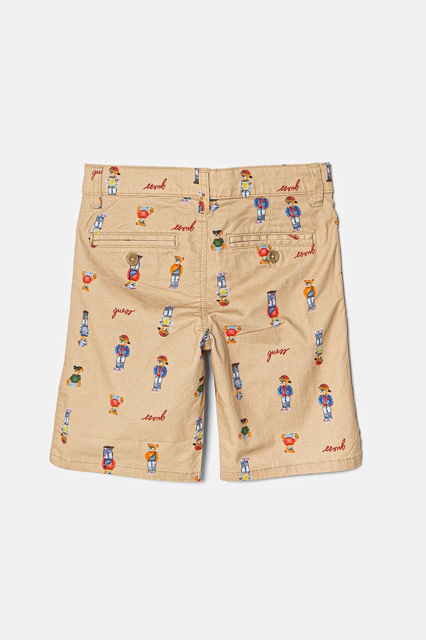 Детские шорты Guess цвет жёлтый регулируемая талия N5RD01 WFY91