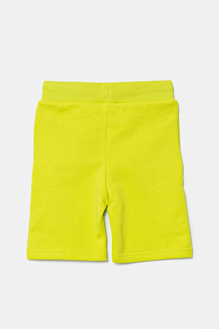 Детские хлопковые шорты Guess цвет зелёный регулируемая талия N5RD03 KAD74