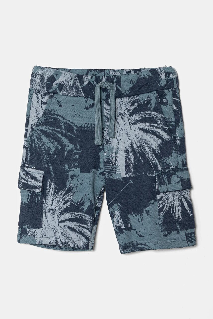 Levně Dětské bavlněné šortky Guess tmavomodrá barva, nastavitelný pas, N5RD05 KA6R4
