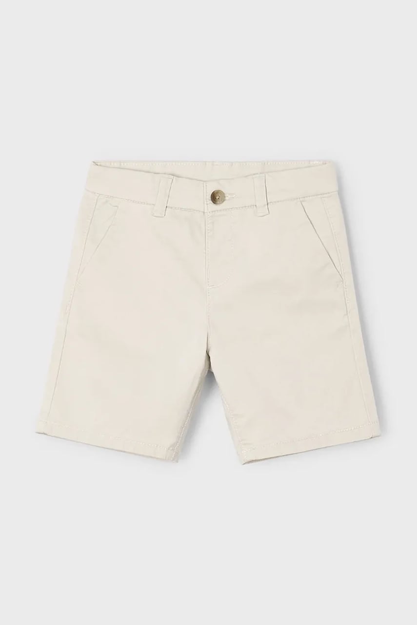 Mayoral pantaloni scurti copii chino serża basic culoarea bej, 202 Mayoral pantaloni scurti copii chino serża basic culoarea bej, 202