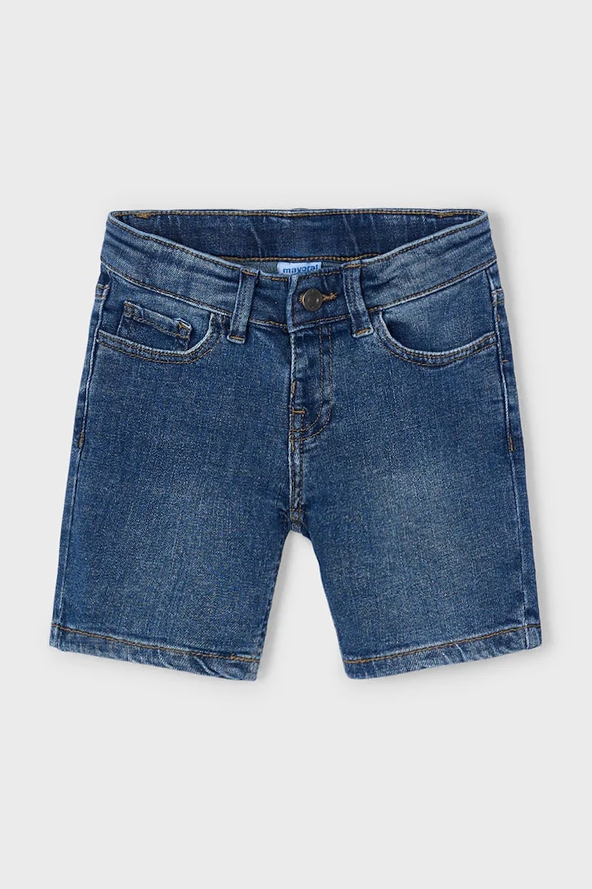 Mayoral pantaloni scurti din denim pentru copii culoarea albastru marin, 237 Mayoral pantaloni scurti din denim pentru copii culoarea albastru marin, 237