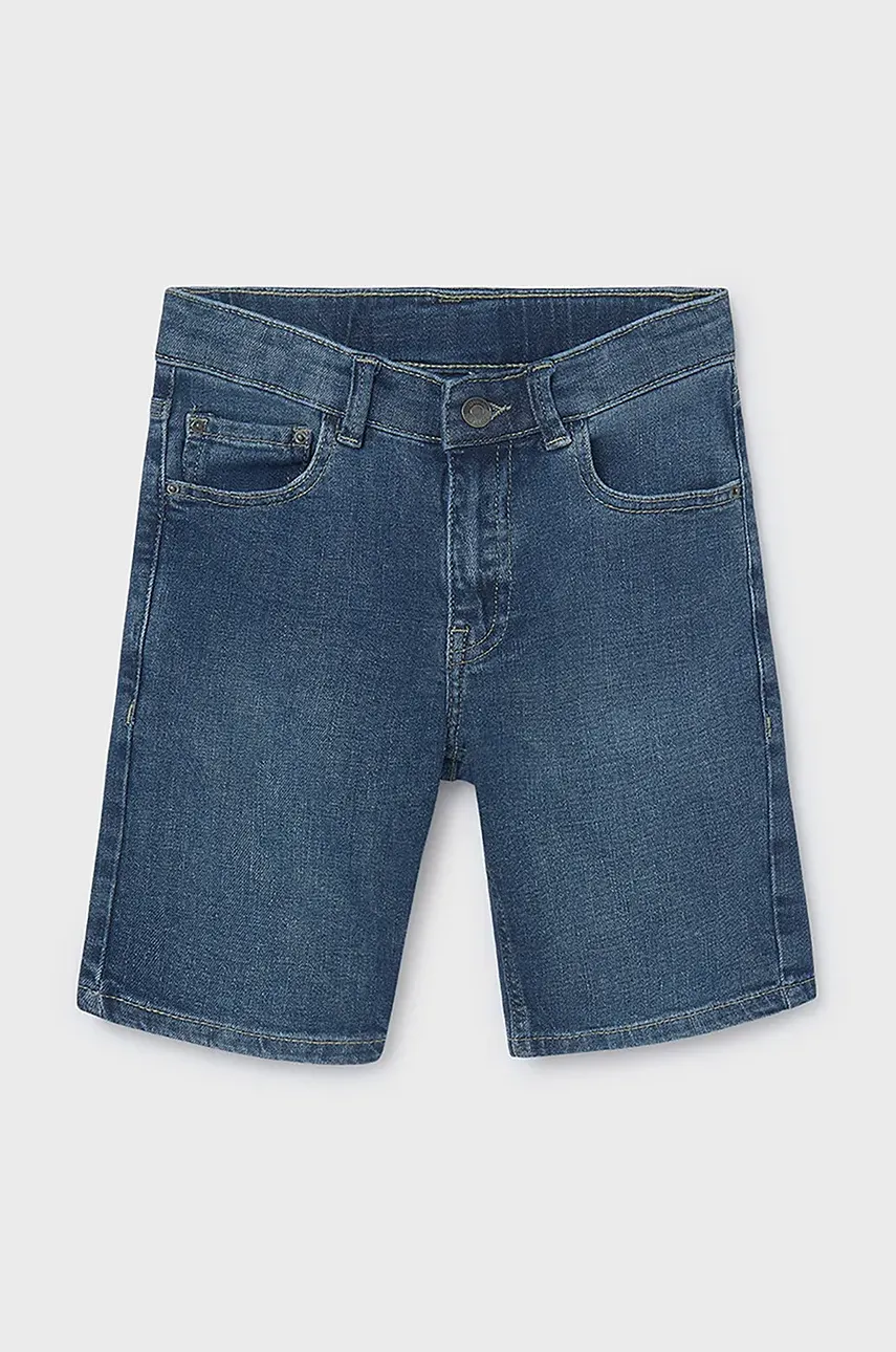 Mayoral pantaloni scurti din denim pentru copii culoarea albastru marin, 252 Mayoral pantaloni scurti din denim pentru copii culoarea albastru marin, 252
