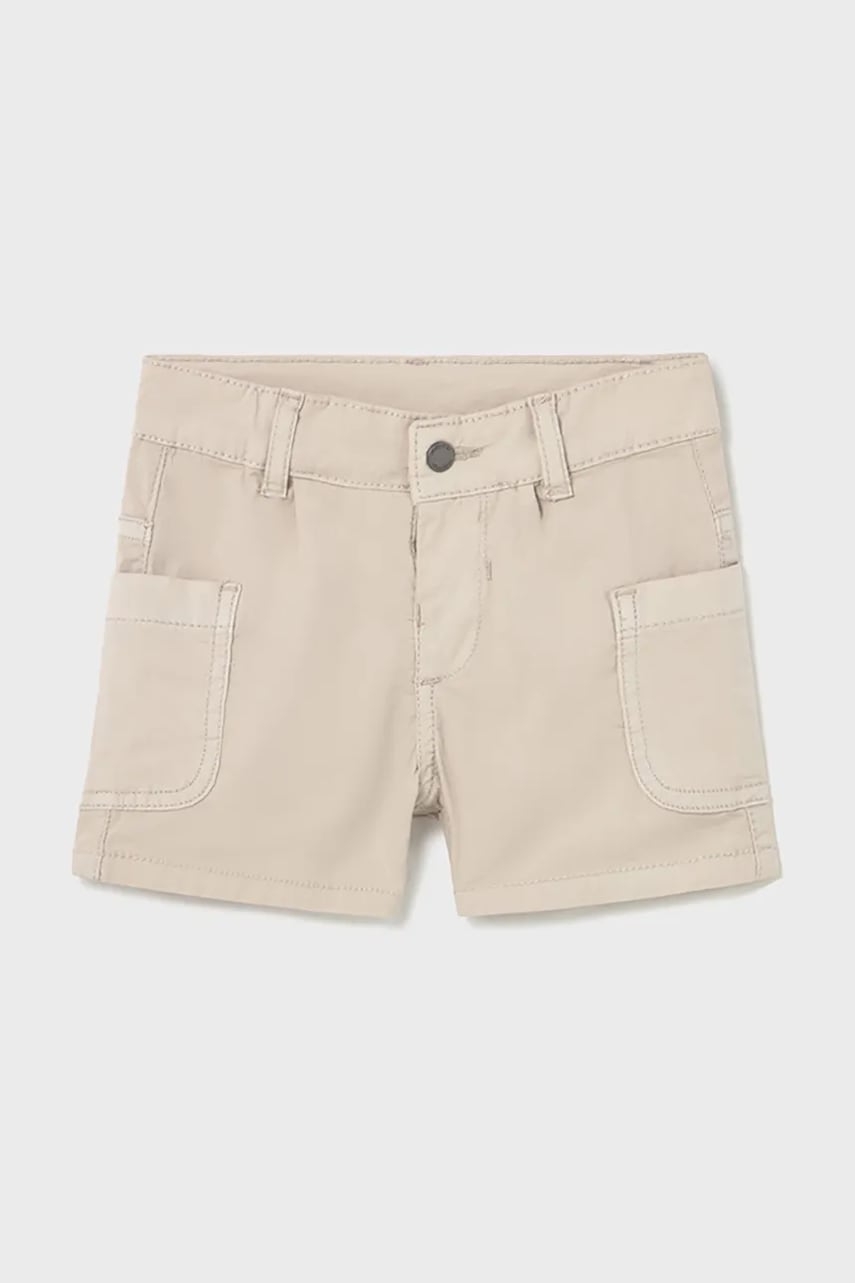 Mayoral pantaloni scurti copii cargo culoarea gri, talie reglabila, 1245