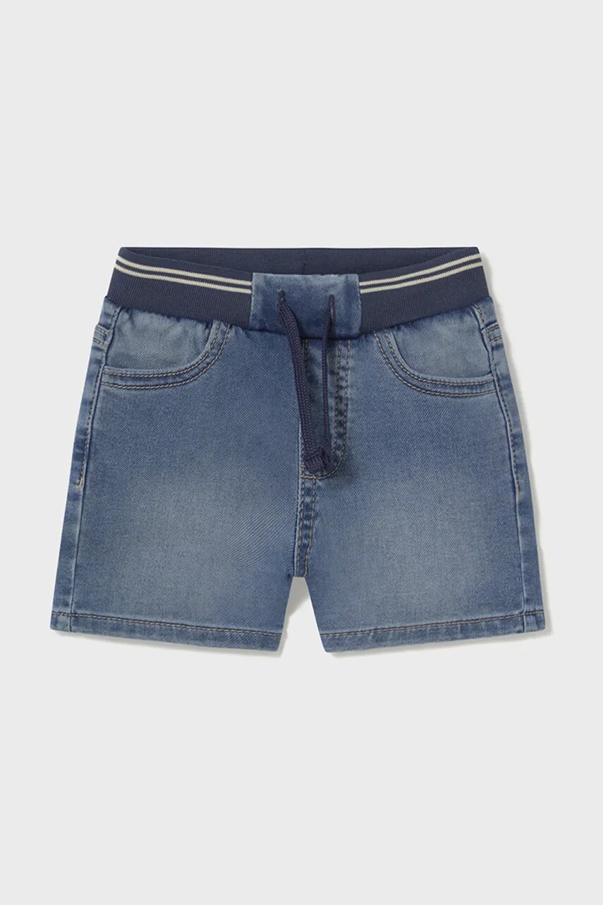 Mayoral pantaloni scurti din denim pentru copii soft denim jogger talie reglabila, 1248 Mayoral pantaloni scurti din denim pentru copii soft denim jogger talie reglabila, 1248