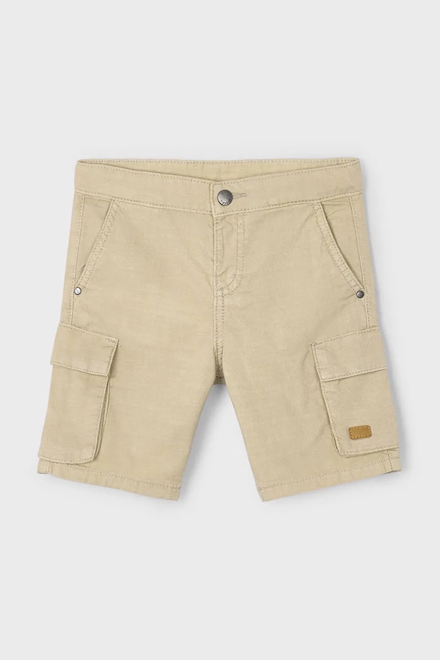 Mayoral pantaloni scurti copii cargo culoarea bej, 3220