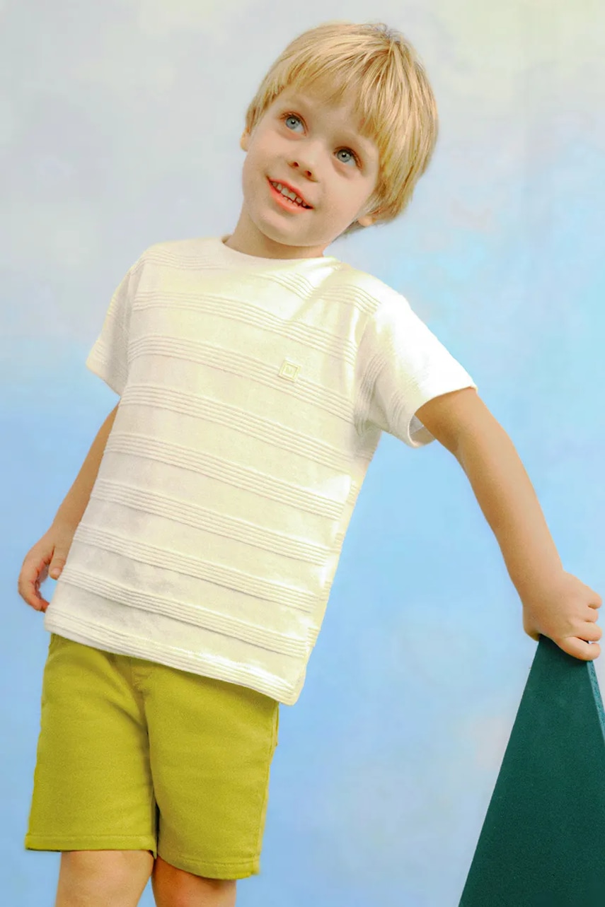 Mayoral pantaloni scurți copii culoarea galben, 3227