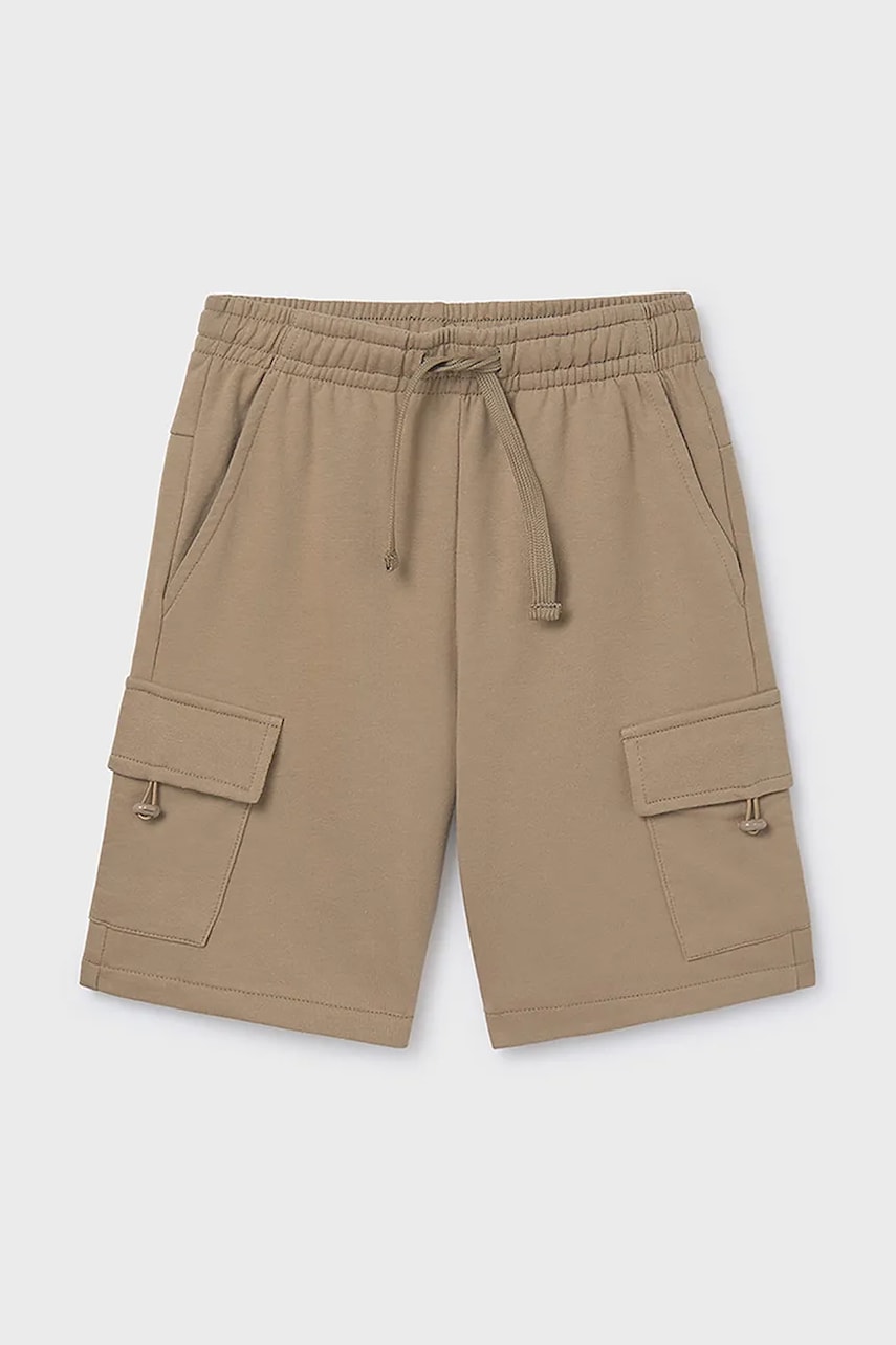 Mayoral pantaloni scurti copii culoarea maro, talie reglabila, 6211 Mayoral pantaloni scurti copii culoarea maro, talie reglabila, 6211