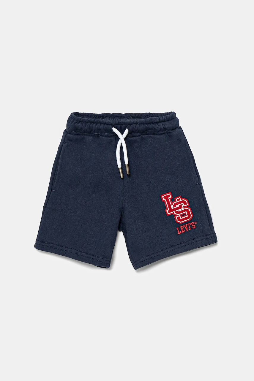 Levi's pantaloni scurți copii MONOGRAM SHORTS culoarea albastru marin, 8EM368 Levi's pantaloni scurți copii MONOGRAM SHORTS culoarea albastru marin, 8EM368