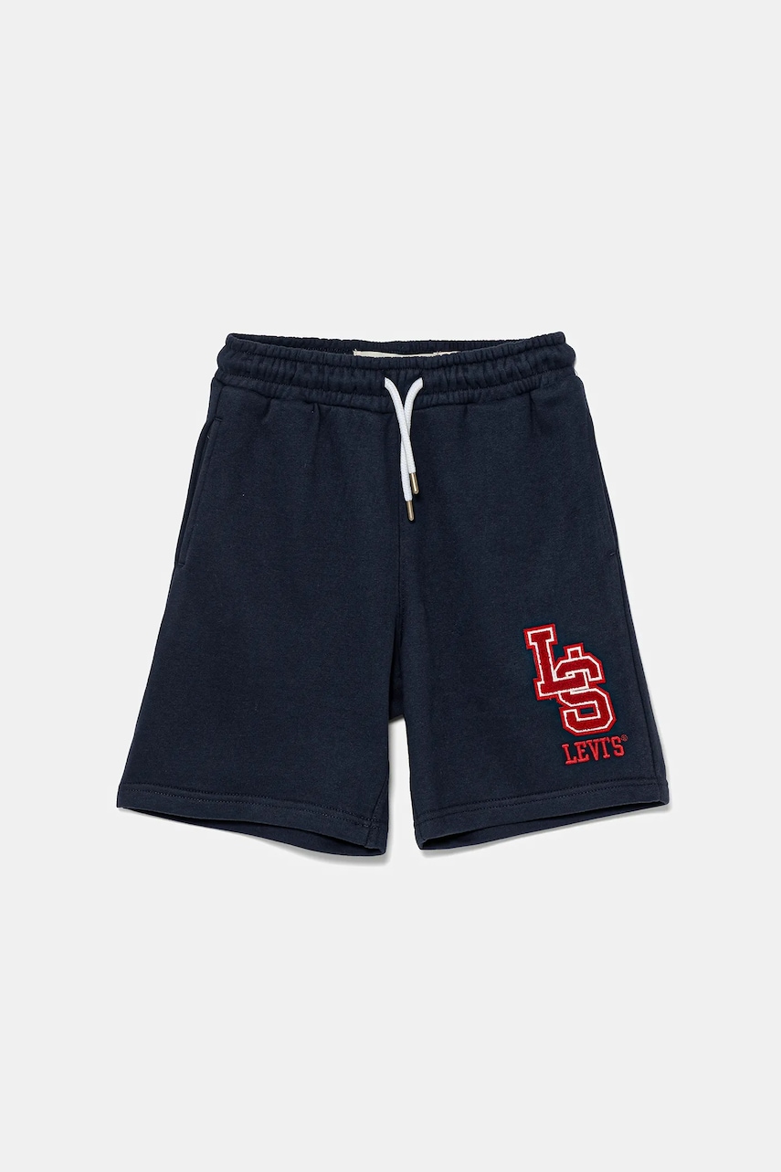 Levi\'s pantaloni scurți copii MONOGRAM SHORTS culoarea albastru marin, 9EM368