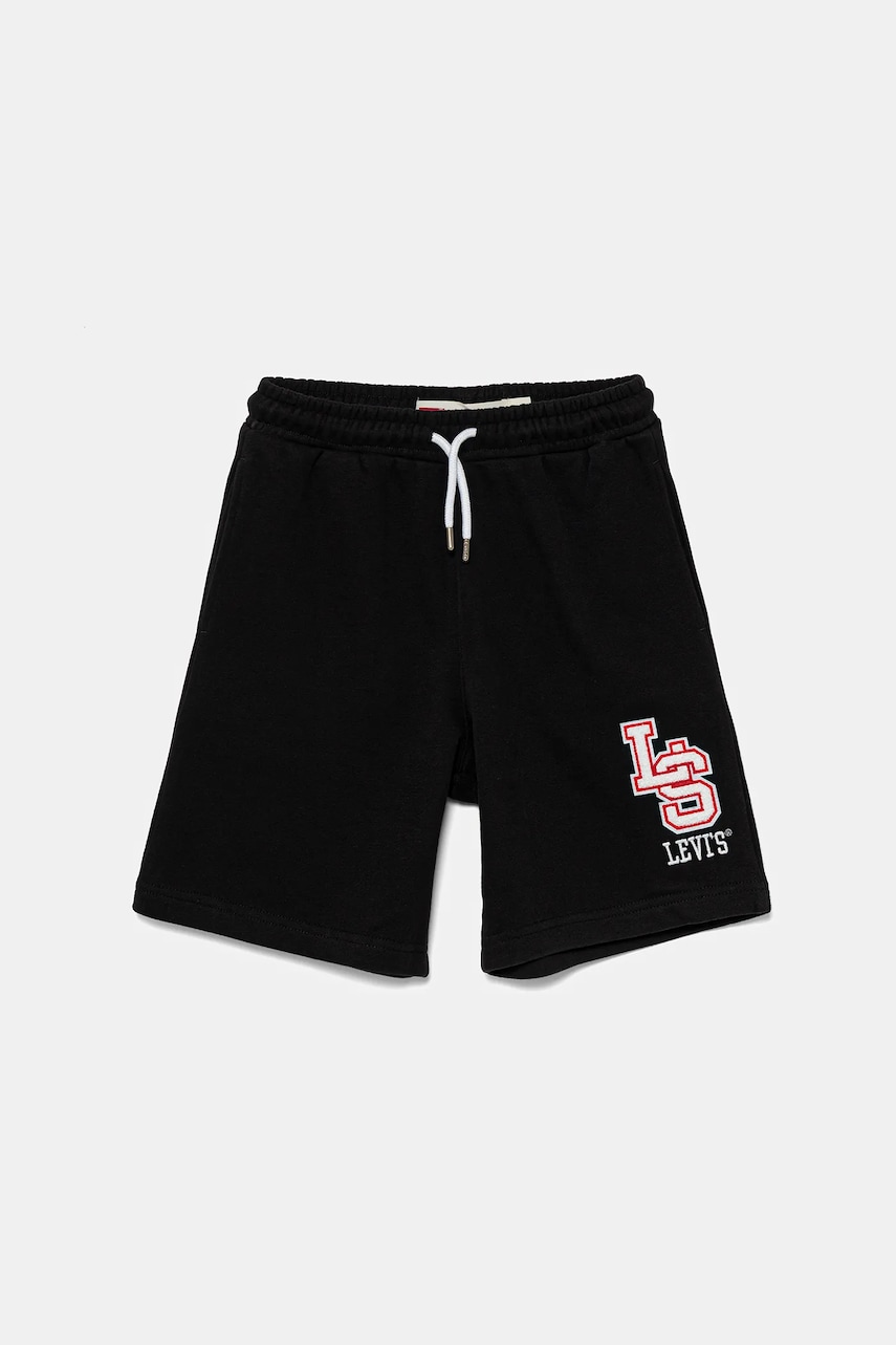 Levi's pantaloni scurți copii MONOGRAM SHORTS culoarea negru, 9EM368 Levi's pantaloni scurți copii MONOGRAM SHORTS culoarea negru, 9EM368