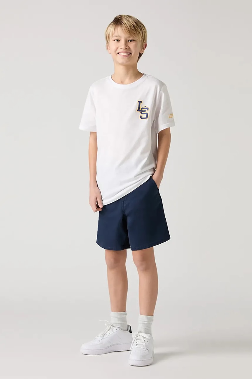 Levi's pantaloni scurti copii XX AUTHENTIC CHINO SHORTS culoarea albastru marin, talie reglabila, 9EM375 Levi's pantaloni scurti copii XX AUTHENTIC CHINO SHORTS culoarea albastru marin, talie reglabila, 9EM375