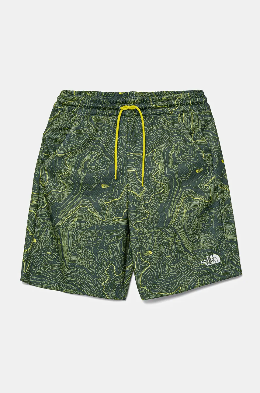 The North Face pantaloni scurți copii NEVER STOP SHORT culoarea verde, talie reglabila, NF0A86U464T1